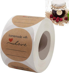 Jam and Jelly Jar Canning Labels for Mason Jars and More(2″ round 500/Roll) with