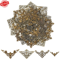 96Pcs Vintage Metal Book Corner Protectors for Scrapbooks and Crafts