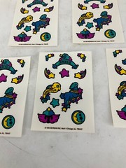 LOT OF 5 Vintage 1984 Morgan Mark 1 «I Love..» Scratch N Sniff Tattoo Stickers