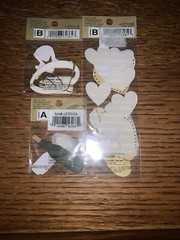 Lot Of 3 Jolees Mini Hearts Wedding Ring Champagne Toast Drink Scrapbook Sticker