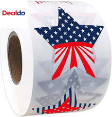 500 Pcs 4Th of July Patriotic Stickers 1.5Inch American Flag Sticker USA Fourth