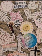Inspirational Jesus Christian Stickers – 50Pcs Bible Verse Phrase Multicolor