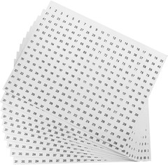 Number Sticker 1 to 300 Ruiwaer 10 Sheets Digital Sticker 1 to 300 Circular Digi