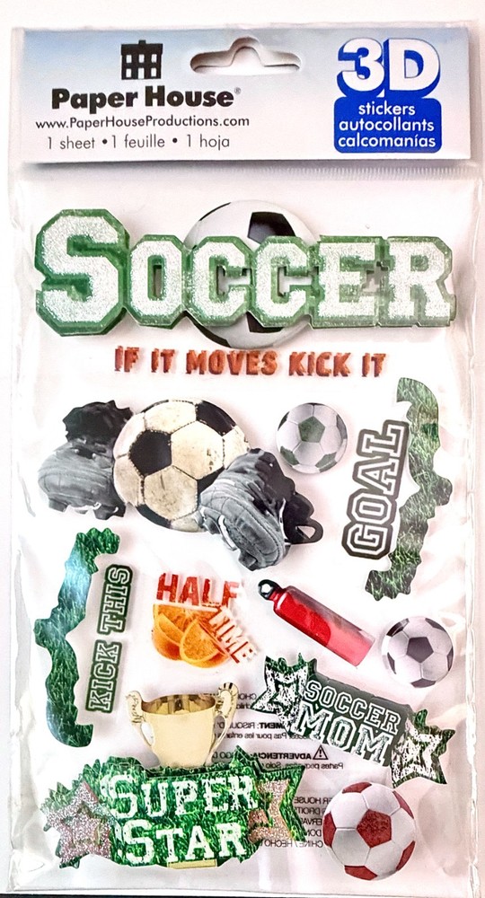 Soccer Stickers Scrapbooking Gems Card Journal Paper House Sports