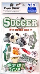 Soccer Stickers Scrapbooking Gems Card Journal Paper House Sports