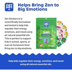 BuzzPatch Mood Calming Stickers 24 Pack for Kids and Adults – Adhesive Fabric