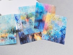 Rain drops PET Stickers Pack ｜glass rain drops themed PET Stickers TZB-M