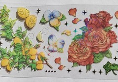 Forest Poetry stickers, clear with holographic gold accents. 3 different sheets.