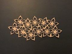 Flower Strip Border Die Cut Embellishments 5 pcs 5-3/4” x 2-3/4” Scrapbook Cards