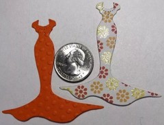 MINI FANCY DRESS Die-Cuts(6pc)Approx.2-1/2 x 3-3/4″Christmas•Formal •Prom•Party