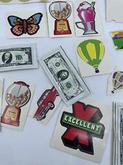 Vintage 1980s Sticker Lot of 17 Retro School Kids Novelty Stickers