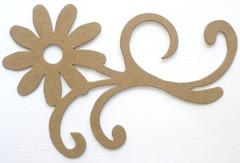 {3} *FLOURiSH FLORAL* Decorative Flower Bare Chipboard Die Cuts – 3 1/4″ x 5.5″