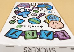 Keepsake Essentials BABY BOY Stickers Stroller, Rattle 2-Sheets Scrapbook, NEW