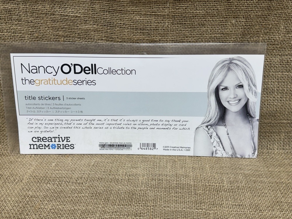 Creative Memories Nancy O’Dell Collection The Gratitude Series Title Stickers