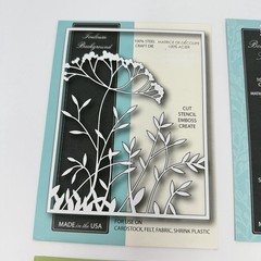Memory Box Dies LOT of 4 Toulouse Background Botanical Stem Branch Floral Frame