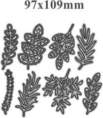 Elegant Carbon Steel Leaf Die Cuts Set – 8 Pcs for Creative Crafts & Gifts