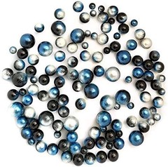 Cobalt Pearlz Round Embellishments Assortment