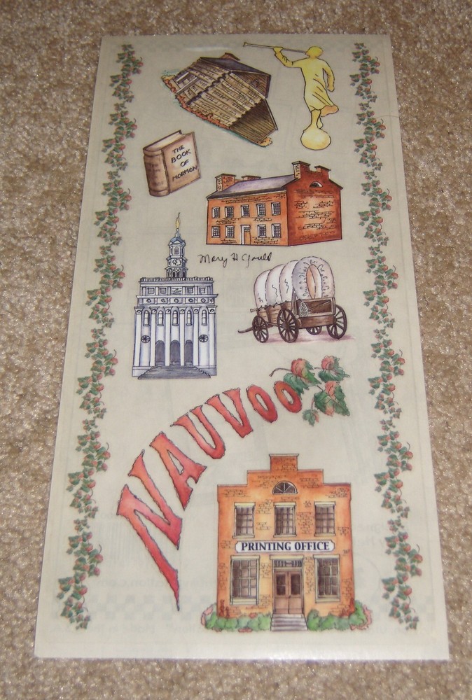 Stamping Station Clear Sticker Sheet ~ Travel. Mormon Town of Nauvoo, Illinois