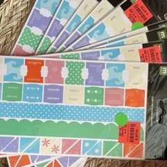 Lot of 10 2007 Making Memories Index Tab Stickers #28778 Beach 62 Pc. NOS