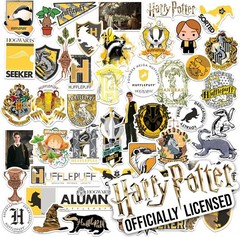 HARRY POTTER HUFFLEPUFF THEME DIE CUT VINYL 50 CT STICKER PACK