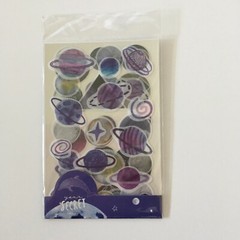 Kawaii Space Stationary Lot; notebook, stickers, page markers, pen **US Seller**