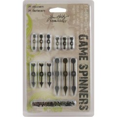 Tim Holtz Idea-ology Metal Game Spinners with Brads Antique Nickel, Brass Copper