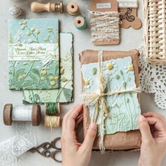 23 Sheets Vintage Flowers Texture Scrapbook Paper Journal Album Decorative Craft