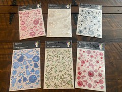 Imaginisce Bazzill Rub-Ons and Rhinestones Lot Of 6 Pkgs All Different NEW!