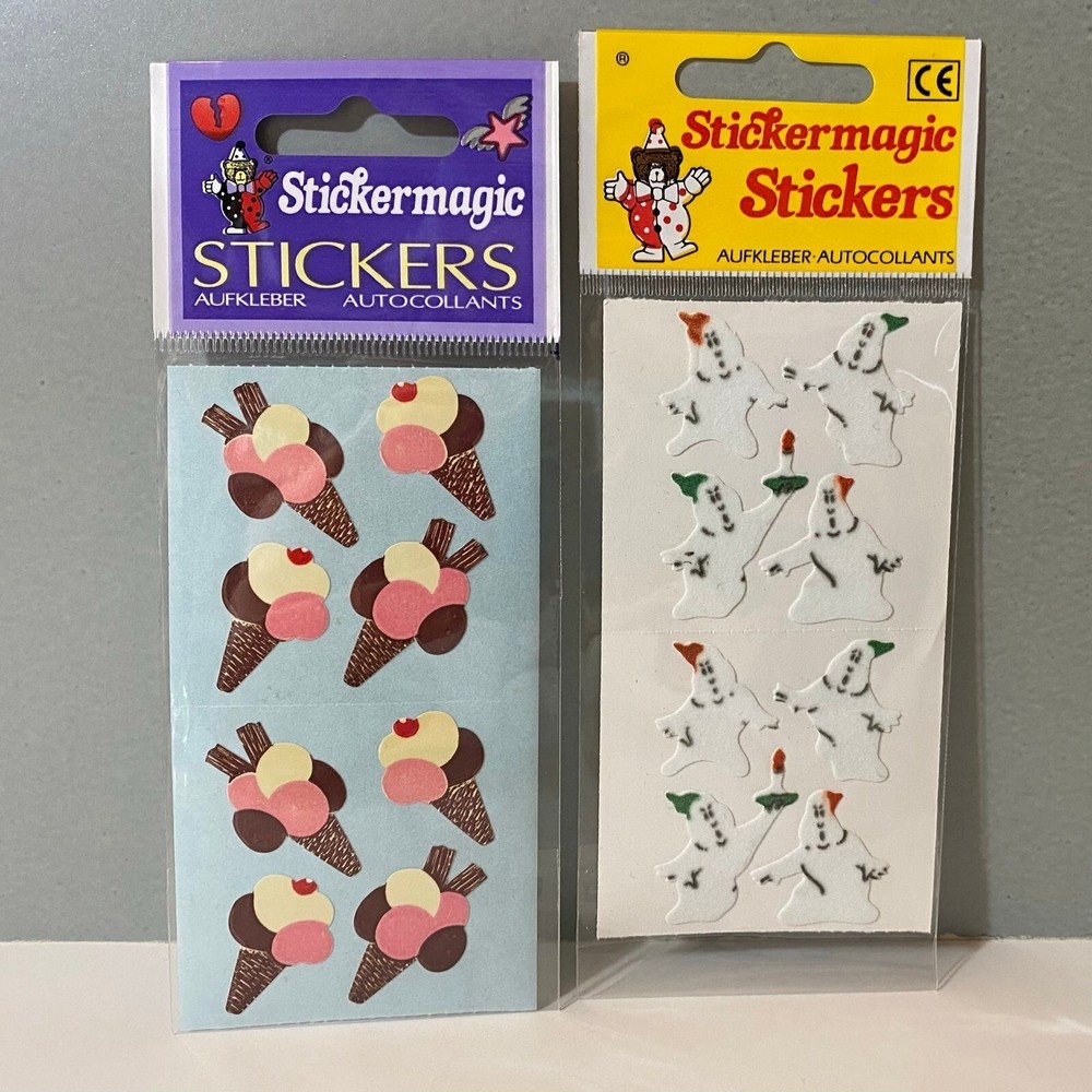 Stickermagic Ice Cream & Fuzzy Ghost Stickers