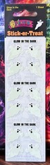 Sealed Vintage SandyLion Glow In The Dark Stick-er-Treat Ghost Stickers-1 Sheet