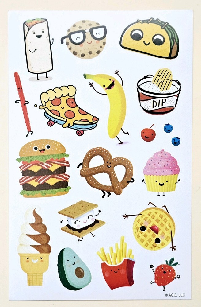 Themed /Food, Emoji Sticker sheet