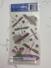 American Greetings Creative Touch Purple Dragonflies Flowers Scrapbooking