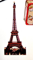Paper House Vintage Scrapbook Die Cuts – Airplane Suitcase Eiffel Tower 3pc Set