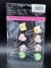 Provo Craft Third Dimension Stand-Outs Baby Diaper Pin Stickers Scrapbook Crafts