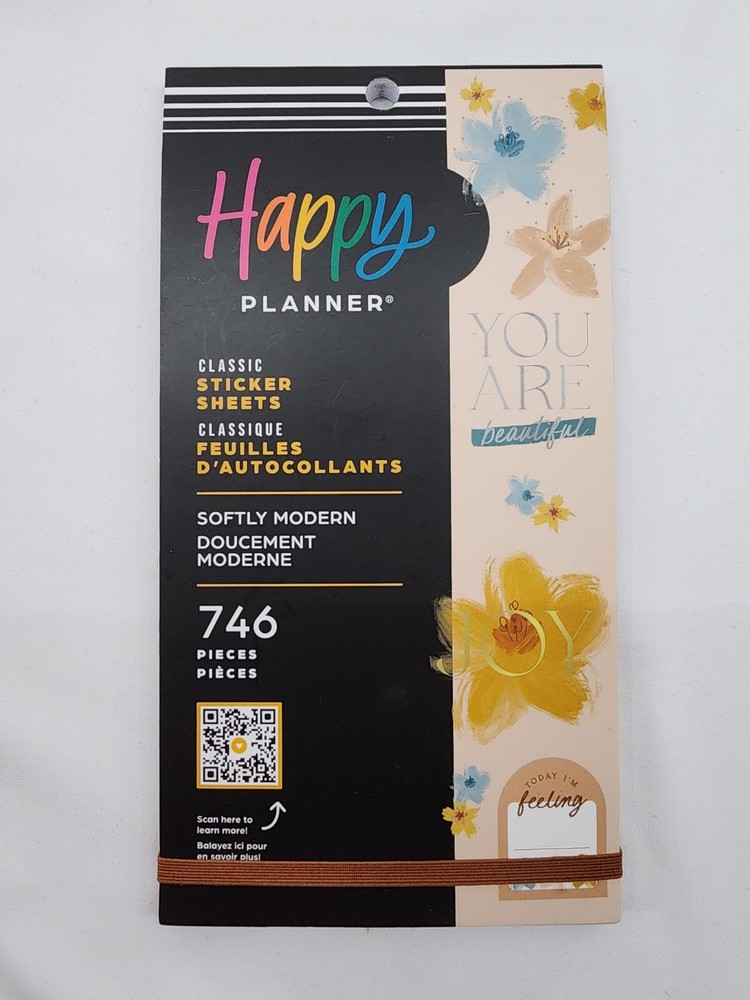 Happy Planner Softly Modern Floral Classic Value Pack Sticker Book 746 Stickers