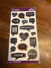 Wilton Sticko Classic Chalk Quotes Stickers, 16 Piece
