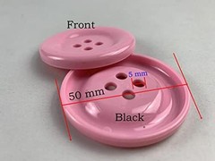 2 Inch (50mm) x 15pcs Big Size Buttons Large Plastic Resin Round 4 Hole
