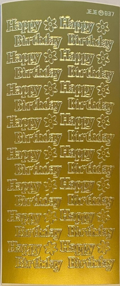 Outline Sticker – Happy Birthday – 1.7890 gl/gl