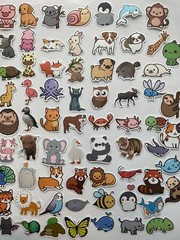 Animal Stickers – 100 STICKERS – Cute Animals Funny Stickers, Kids, Boys, Girls