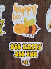 STICKERS x 10 BEE Honey Bee Positive Apiculture Beehive Cartoon Sticker BEH1