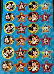 MICKEY MOUSE 1 SHEET STICKERS✨💛❤️🖤🩵💙✨6” x 4”✨Donald Duck,Pluto, Goofy✨💫