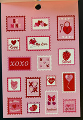 RECOLLECTIONS VALENTINE’S DAY STICKER BOOK 261 PC STICKERS 12 SHEETS ROMANCE