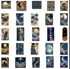 10pcs Astrological Steampunk Stickers- Scrapbook, Journal, DIY Crafts & Cards