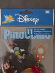 Vintage Disney Pinocchio Dimensional Sticker Collage 11pc EK Success MINT