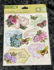 STUDIO 112 Dimensional Stickers THANK YOU Embellishments card making pages