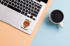 What in Carnation Sticker – Funny Cowboy Flower Pun Vinyl for Laptop & Journal