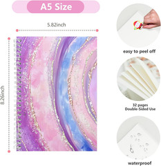 Reusable Sticker Book Collecting Album Blank Sticker Storage Book for Adults A5