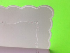 Vintage Card Stock Paper #44 embossed flowers / border Invitations 8 1/2 x 11