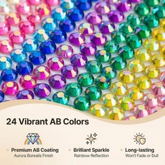 Vibrant 2000PCS 6MM Jelly AB Rhinestones with Glue – Transform Your Crafts