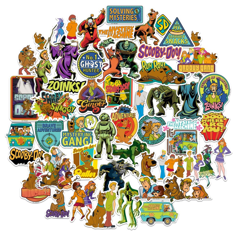 SCOOBY DOO VARIETY DIE CUT VINYL 50 CT STICKER PACK
